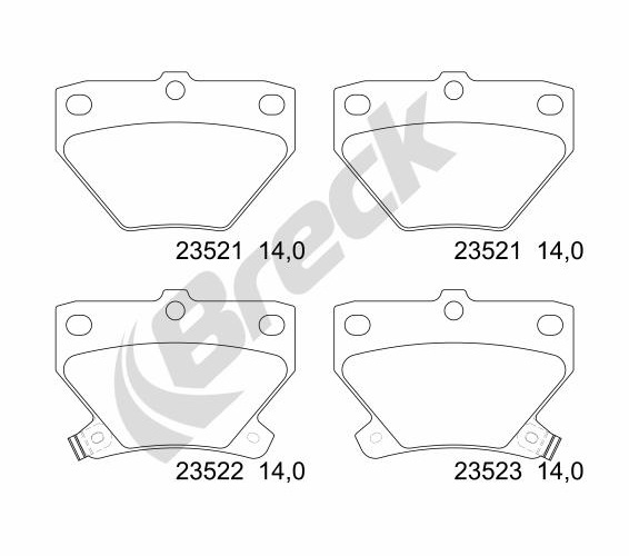 Brake Pad Set, disc brake - 23521 00 704 10 BRECK