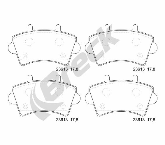 Brake Pad Set, disc brake - 23613 00 703 00 BRECK