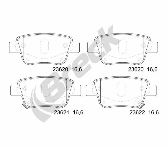 Brake Pad Set, disc brake - 23620 00 702 10 BRECK