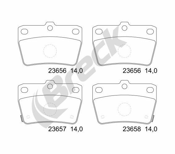 Brake Pad Set, disc brake - 23656 00 702 10 BRECK