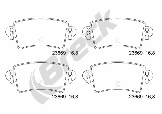 Brake Pad Set, disc brake - 23669 00 703 10 BRECK