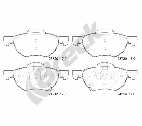 Brake Pad Set, disc brake - 23720 00 701 10 BRECK