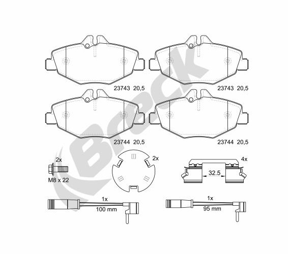 Brake Pad Set, disc brake - 23743 00 701 10 BRECK