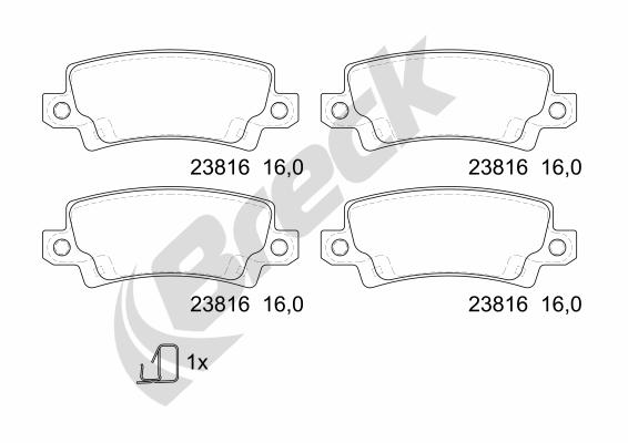 Brake Pad Set, disc brake - 23816 00 704 10 BRECK