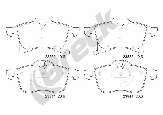 Brake Pad Set, disc brake - 23832 00 702 10 BRECK