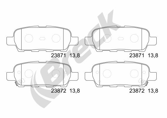 Brake Pad Set, disc brake - 23871 00 702 10 BRECK