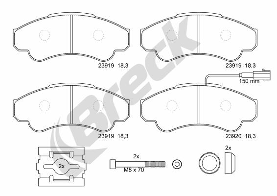 Brake Pad Set, disc brake - 23919 00 703 10 BRECK