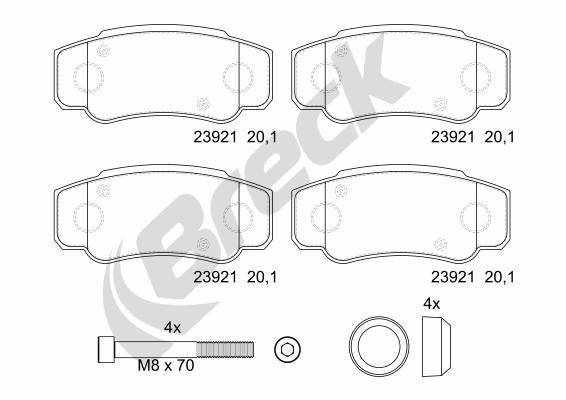 Brake Pad Set, disc brake - 23921 00 703 00 BRECK