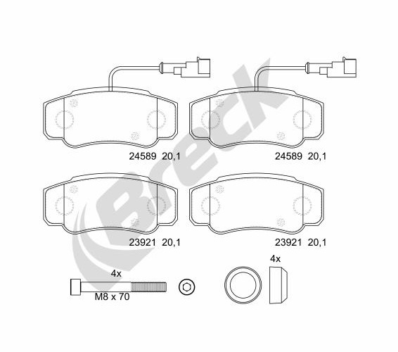 Brake Pad Set, disc brake - 23921 00 703 10 BRECK