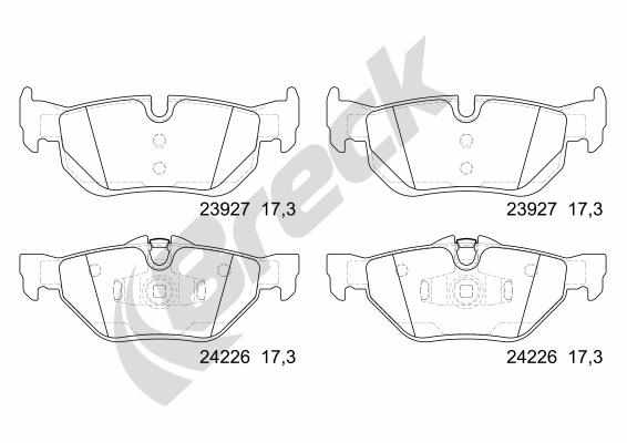 Brake Pad Set, disc brake - 23927 00 704 00 BRECK