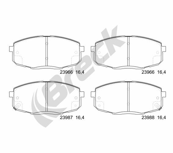Brake Pad Set, disc brake - 23966 00 701 10 BRECK