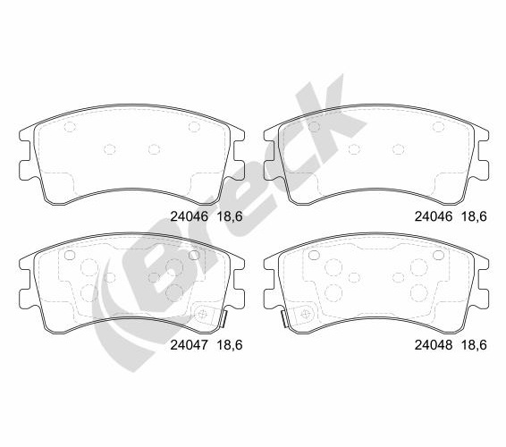 Brake Pad Set, disc brake - 24046 00 701 10 BRECK
