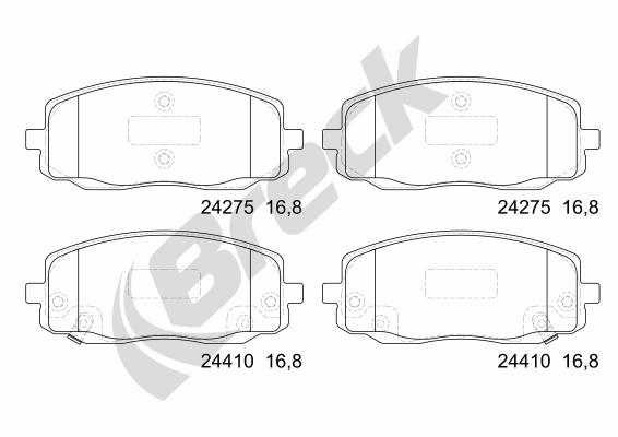 Brake Pad Set, disc brake - 24275 00 702 10 BRECK