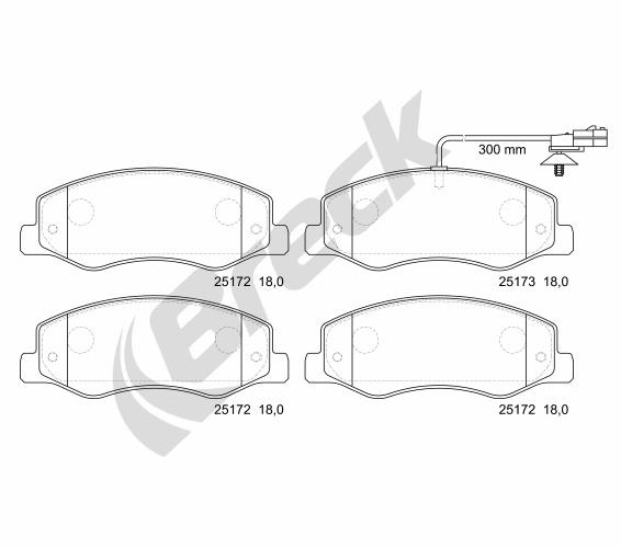 Brake Pad Set, disc brake - 25172 00 703 10 BRECK