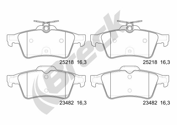Brake Pad Set, disc brake - 25218 00 702 00 BRECK