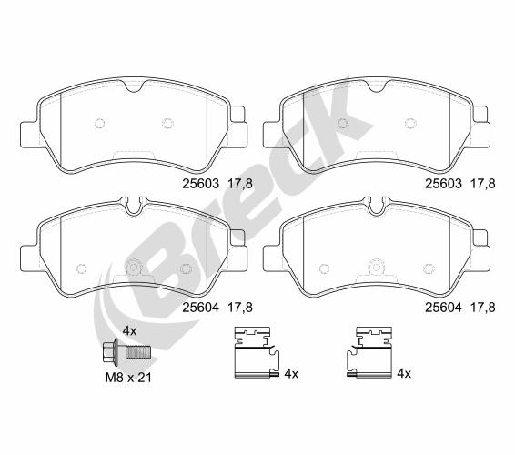 Brake Pad Set, disc brake - 25603 00 703 00 BRECK