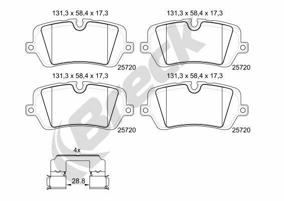 Brake Pad Set, disc brake - 25720 00 554 00 BRECK