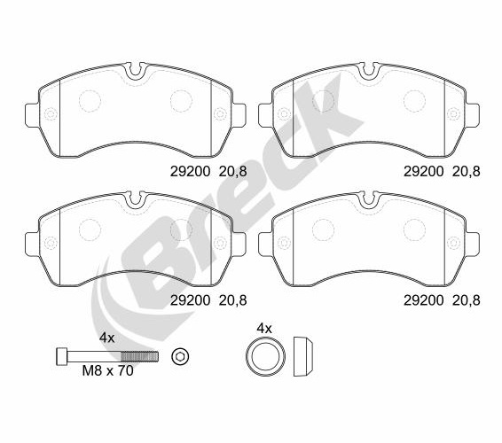 Brake Pad Set, disc brake - 29200 00 703 00 BRECK