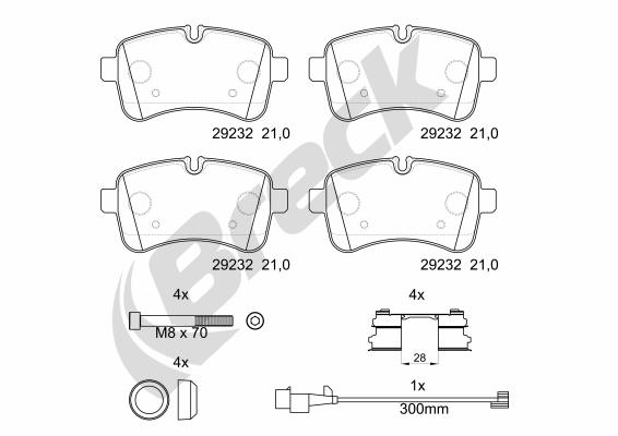 Brake Pad Set, disc brake - 29232 00 703 00 BRECK