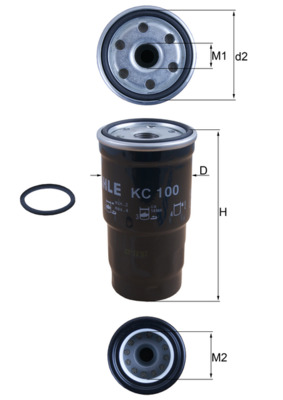 Fuel filter - KC 100D MAHLE