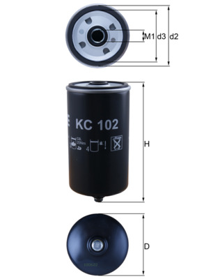 kuro filtras - KC 102 MAHLE