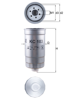 Fuel filter - KC 103 MAHLE