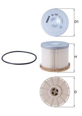 Fuel filter - KX 505D MAHLE