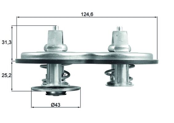 Termostato, Refrigerante - TX 141 83 MAHLE