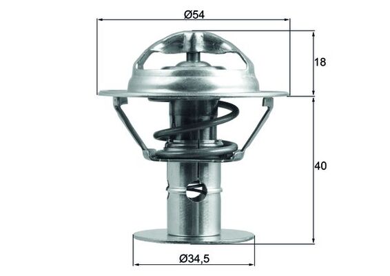 Thermostat, coolant - TX 180 86D MAHLE
