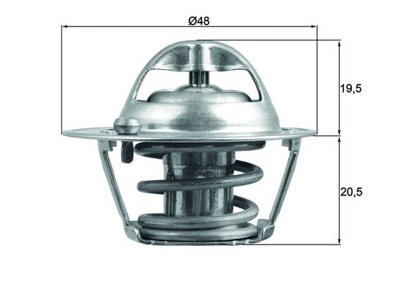 Thermostat, coolant - TX 204 82D MAHLE
