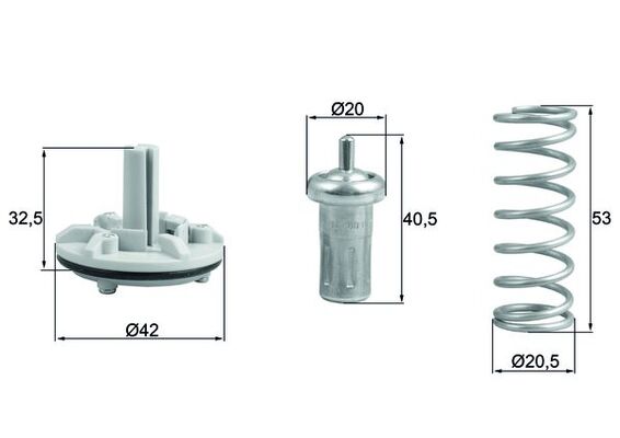 Thermostat, coolant - TX 183 80D MAHLE