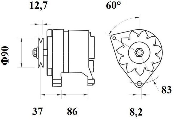 Alternator - MG 110 MAHLE