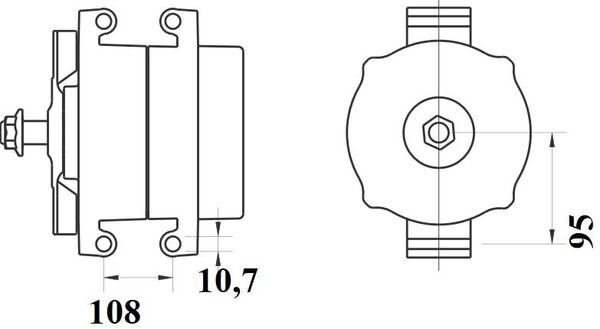 Alternator - MG 163 MAHLE