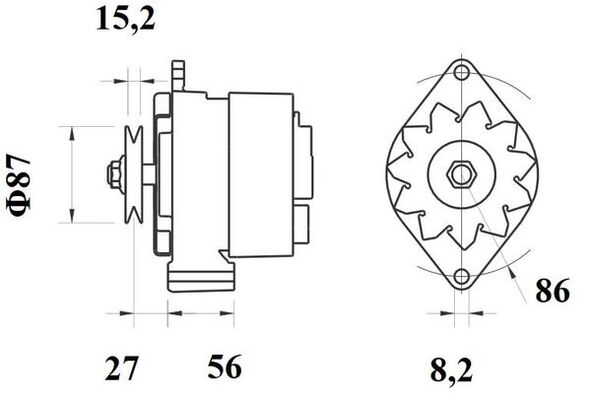 Alternator - MG 215 MAHLE