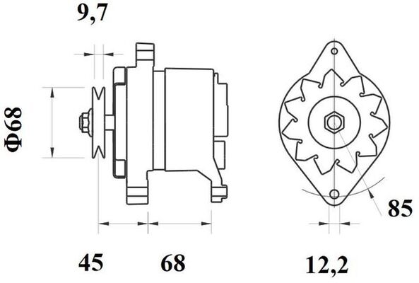 Alternator - MG 258 MAHLE
