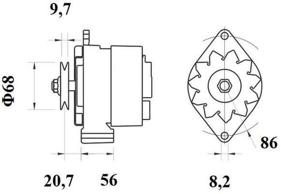 Alternator - MG 396 MAHLE