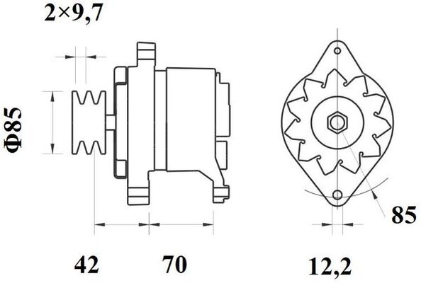 Alternator - MG 524 MAHLE