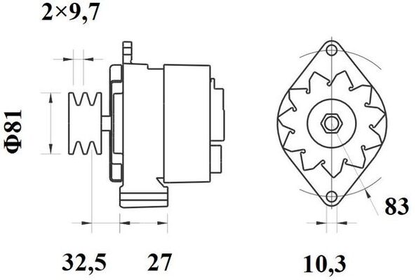Alternator - MG 530 MAHLE