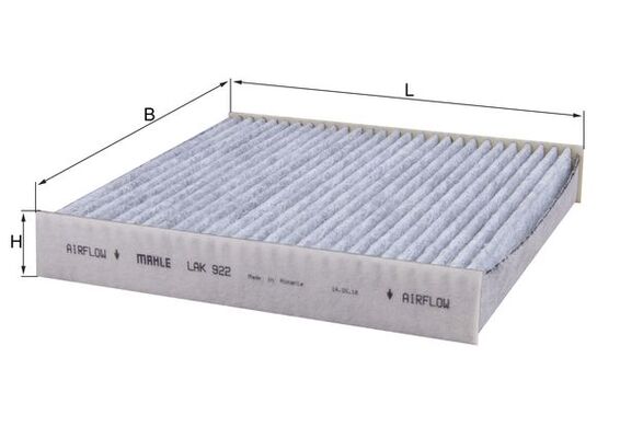 Filtro, Aria abitacolo - LAK 922 MAHLE