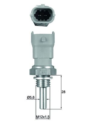 Sensor, coolant temperature - TSE 10 MAHLE