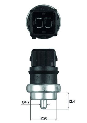 Sensor, coolant temperature - TSE 14 MAHLE