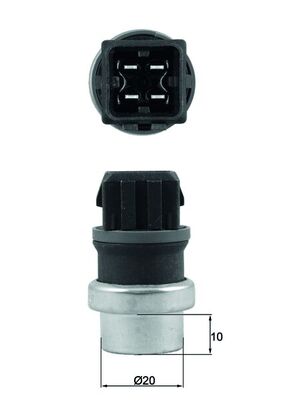 Sensore, Temperatura refrigerante - TSE 24 MAHLE