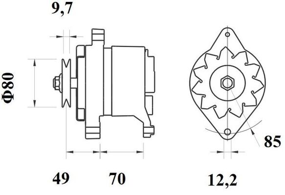 Alternator - MG 191 MAHLE