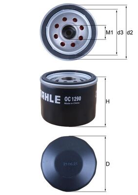 Oil Filter - OC 1290 MAHLE