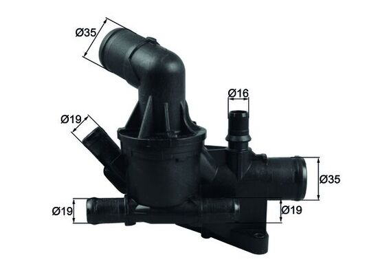 Thermostat, coolant - TH 54 80 MAHLE
