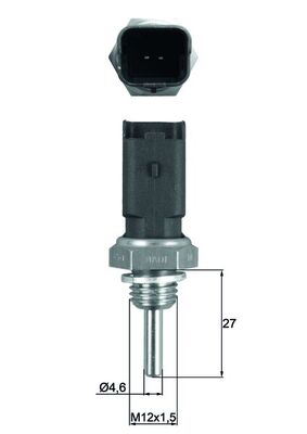 Sensor, coolant temperature - TSE 25 MAHLE