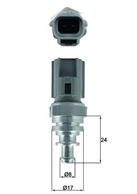 Sensor, coolant temperature - TSE 29 MAHLE