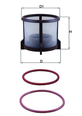 kuro filtras - KX 72D2 MAHLE