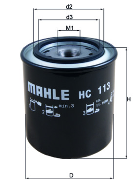 hidraulinis filtras, automatinė transmisija - HC 113 MAHLE