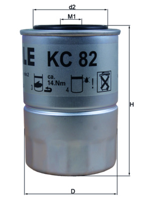 Kraftstofffilter - KC 82D MAHLE